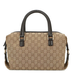 Gucci Handbag Boston Bag GG Canvas Leather